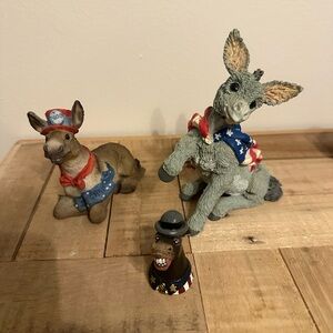 Patriotic Donkey Figurines – Democrat